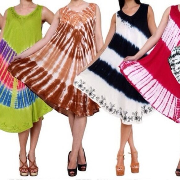 Gorgeous Indian rayon umbrella/beach dress. Free size - Picture 9 of 13